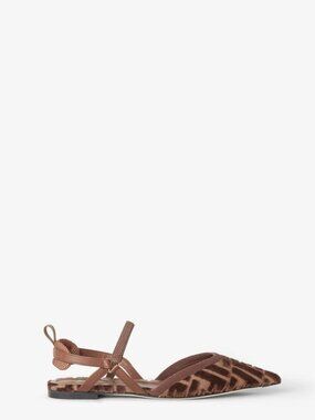 Fendi Colibrì Lite Slingback Ballets Flat IT 40 Women